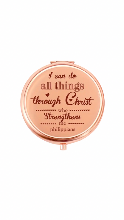 Philippians 4:13 Compact Pocket Mirror